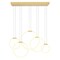Cwi Lighting Hoops 5 Light LED Chandelier With Satin Gold Finish 1273P44-5-602-RC - alternate 1